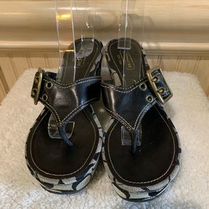 Coach Sherri Signature Wedge Thong Sandals